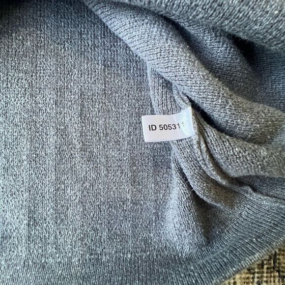 Abercrombie & Fitch A&F 92 Men’s Gray Ribbed Sweater XL Long Sleeve Cotton Blend - Picture 5 of 5